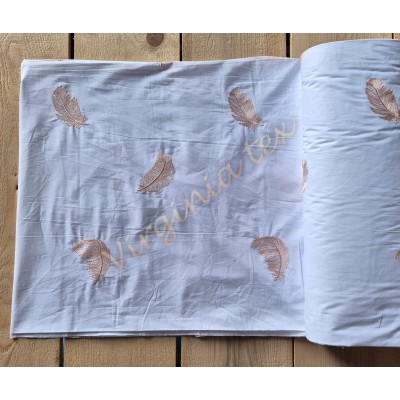 Material Textil Lenjerie de Pat Bumbac 100% Ranforce Brodat – Akfil Collection, Lățime 240 cm, 125 GSM 05